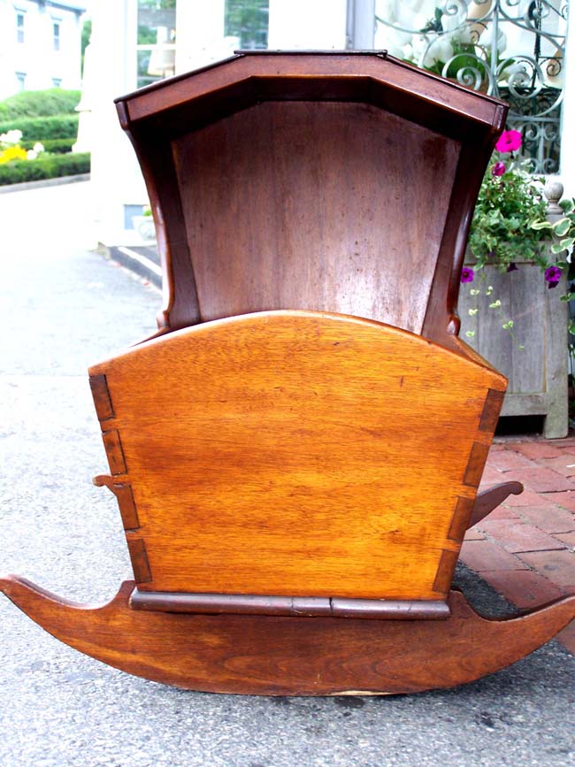 A charming early 19th century American Mahogany Child's Cradle with Canopy circa 1820-1830 — image 4